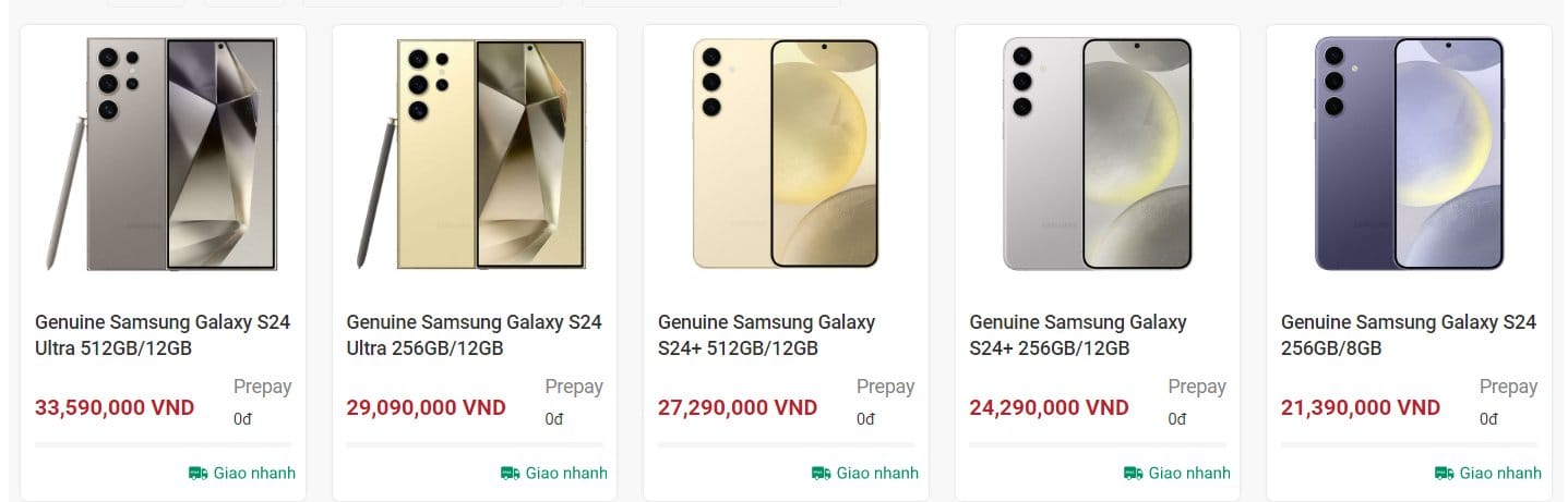 率先登陸網路商城：Samsung Galaxy S24 系列越南與義大利售價曝光，稍微便宜了！ 1