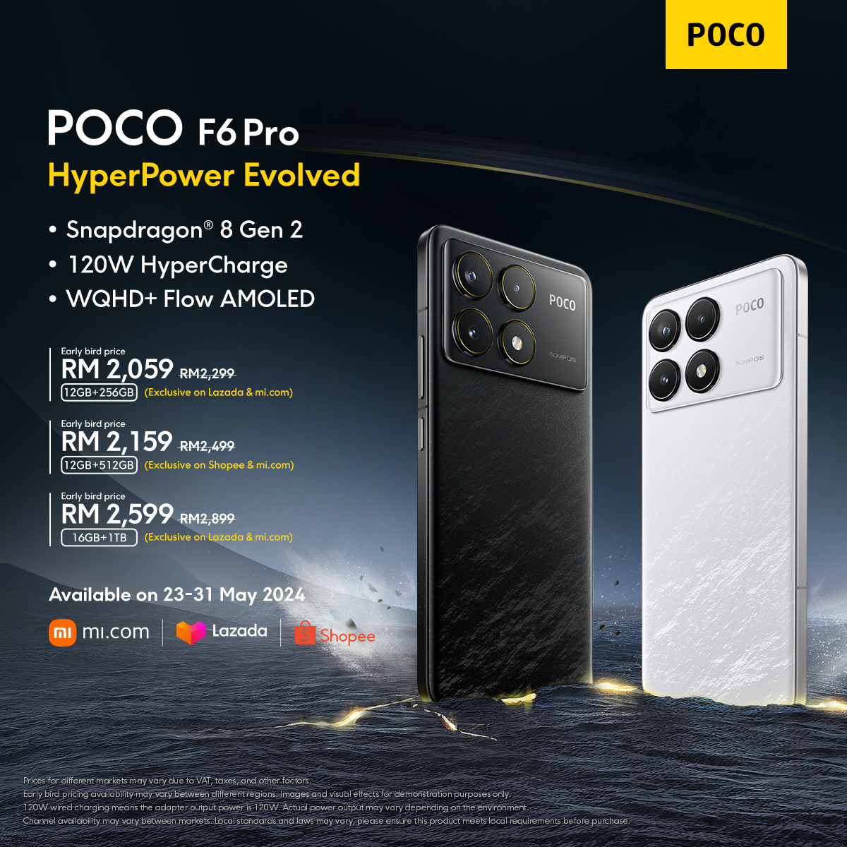最高搭配120W閃充、高通驍龍8 Gen2處理器：POCO F6 系列正式發表；首賣優惠價從RM1599起！ 4